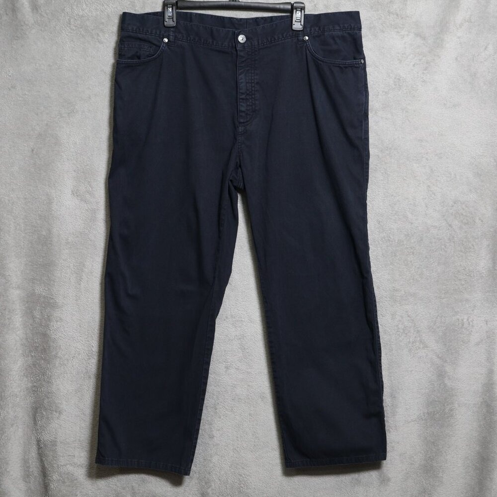 Ermenegildo Zegna Pants Mens Size 41x29 Black Straight Casual Chino Preppy